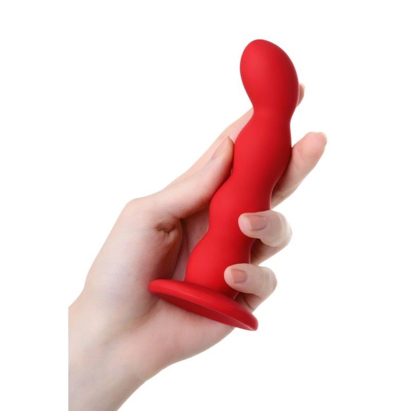 13 cm Silikon Boğumlu Kırmızı Anal Plug